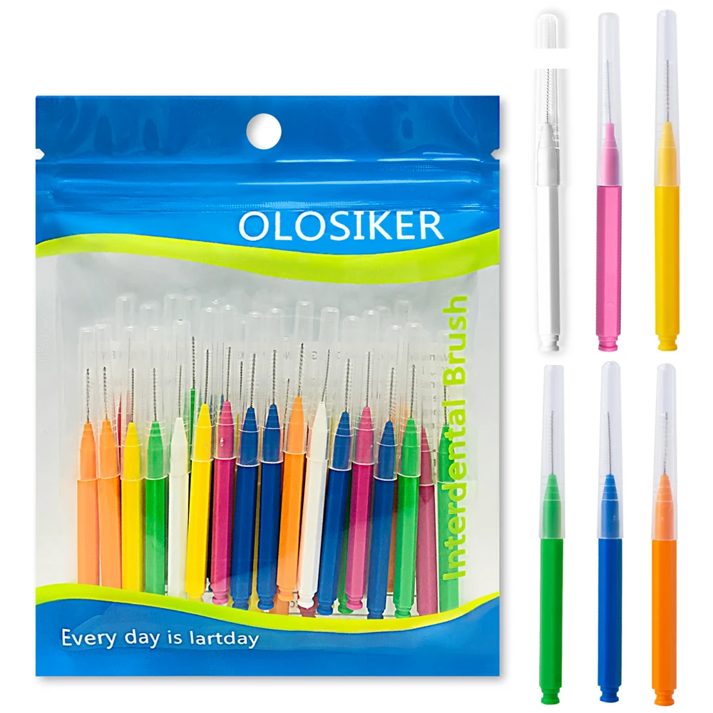 30 interdental brushes straight adult cleaning interdental brushes cleaning braces orthodontic braces gaps between teeth brushes