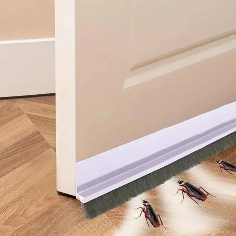 1pc 100CM Brush Seal Strip Door Bottom Seal Strip Insectproof Soundproof Door Bottom Seal Strip Door Stop Self-adhesive Strip