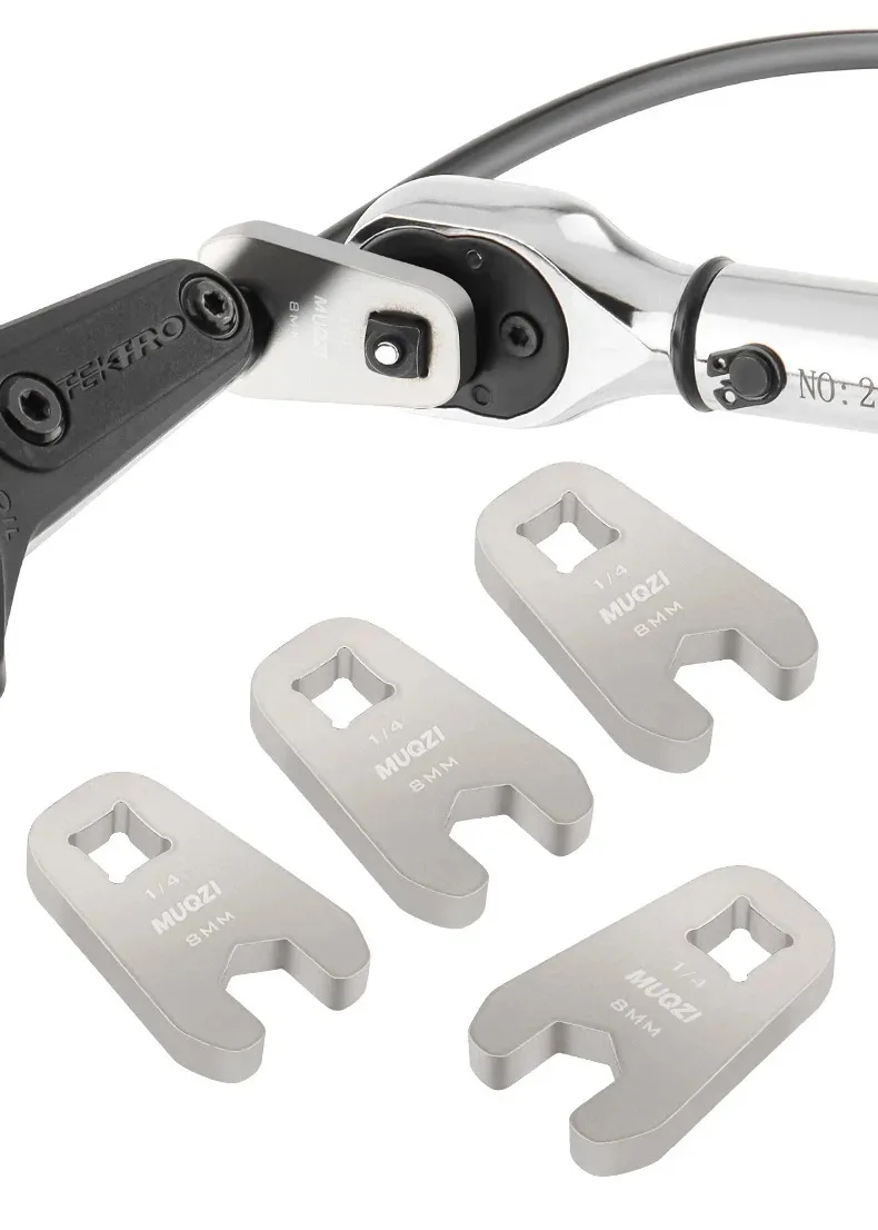 MUQZI Bike Disc Brake Cable Wrench M8 Hydraulic Brake Hose Bolt Installation Tool For 1/4" Torque Wrench
