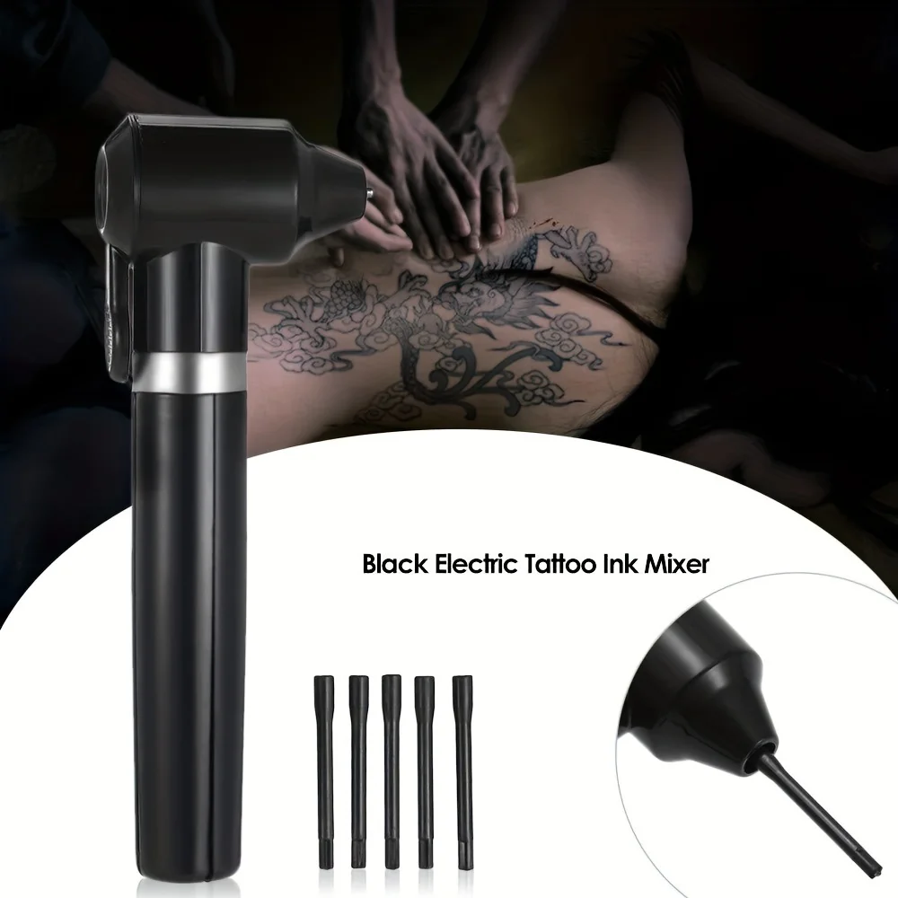 Electric Tattoo Ink Mixer Machine Kit 1 Pc Pigment Mixer Machine With 100PCS Mixing Sticks Tattoo Supplies Set for Tattoo Artist