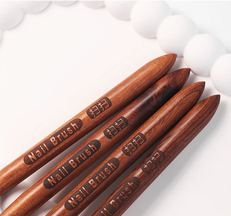 Wooden Gradient Nail Art Brush Acrylic Nail Ombre Pen DIY UV Gel Brushes Drawing Flowers Nails Brush Manicure Tools for Salon