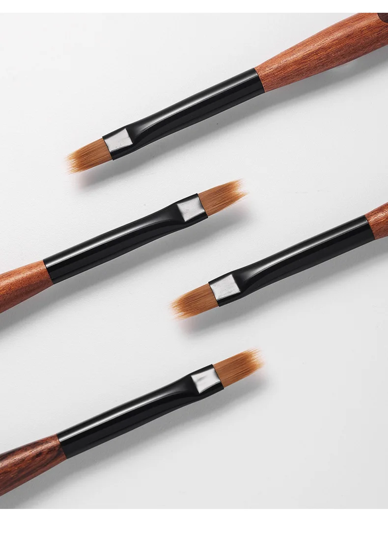 Wooden Gradient Nail Art Brush Acrylic Nail Ombre Pen DIY UV Gel Brushes Drawing Flowers Nails Brush Manicure Tools for Salon