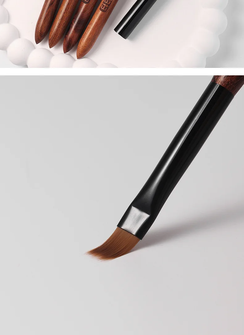 Wooden Gradient Nail Art Brush Acrylic Nail Ombre Pen DIY UV Gel Brushes Drawing Flowers Nails Brush Manicure Tools for Salon