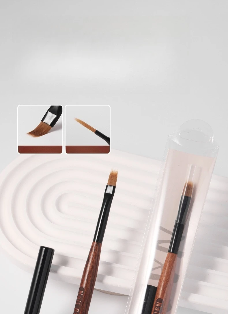 Wooden Gradient Nail Art Brush Acrylic Nail Ombre Pen DIY UV Gel Brushes Drawing Flowers Nails Brush Manicure Tools for Salon