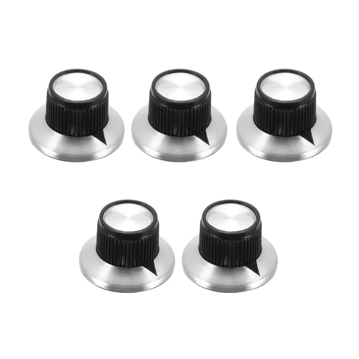 Miwayer 5/10/20 PCS Guitar Effect Pedal Knob Chrome Top Arrow Indication Knob/6.35MM Shaft/Compatible with Electric Guitar Bass