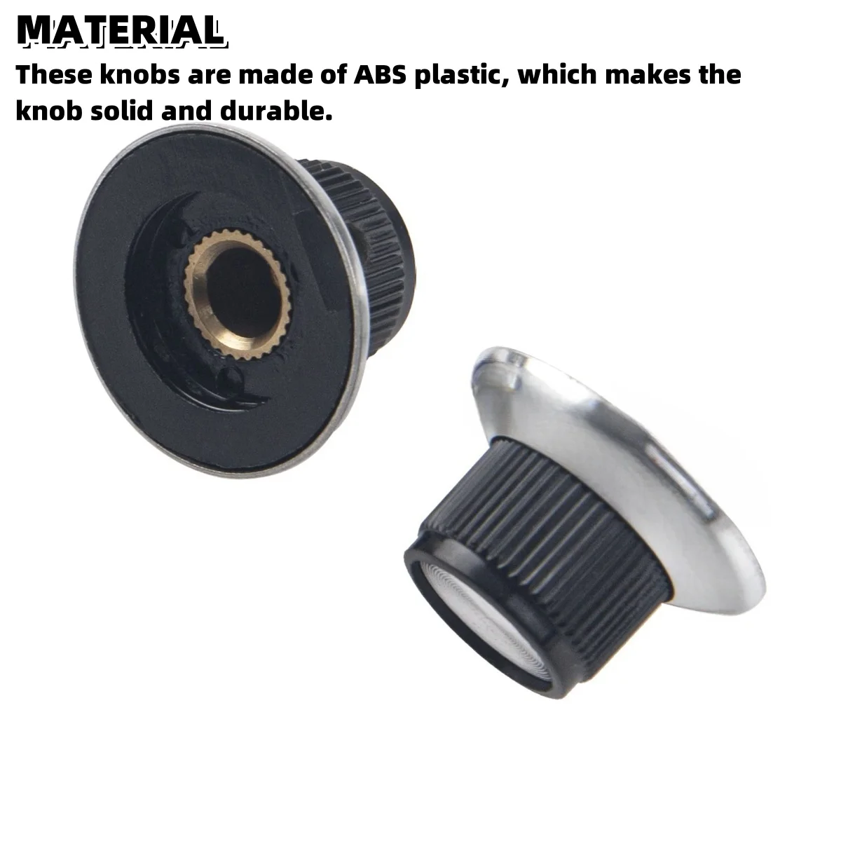 Miwayer 5/10/20 PCS Guitar Effect Pedal Knob Chrome Top Arrow Indication Knob/6.35MM Shaft/Compatible with Electric Guitar Bass