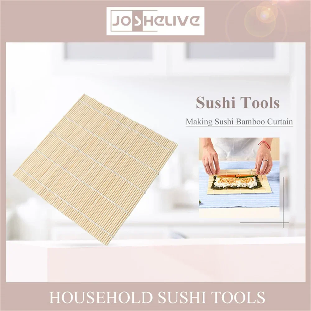 Exquisite Bamboo Sushi Mat with White Finish Seaweed Rice Roll Curling Non Stick Japanese Style Kitchen Essential Sushi Making