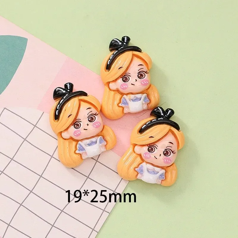 10Pcs New Cute Resin Cartoon Girl, Bunny, Teacup Mouse, Mushroom Flat back Scrapbooking DIY Jewelry Craft Decoration Accessories
