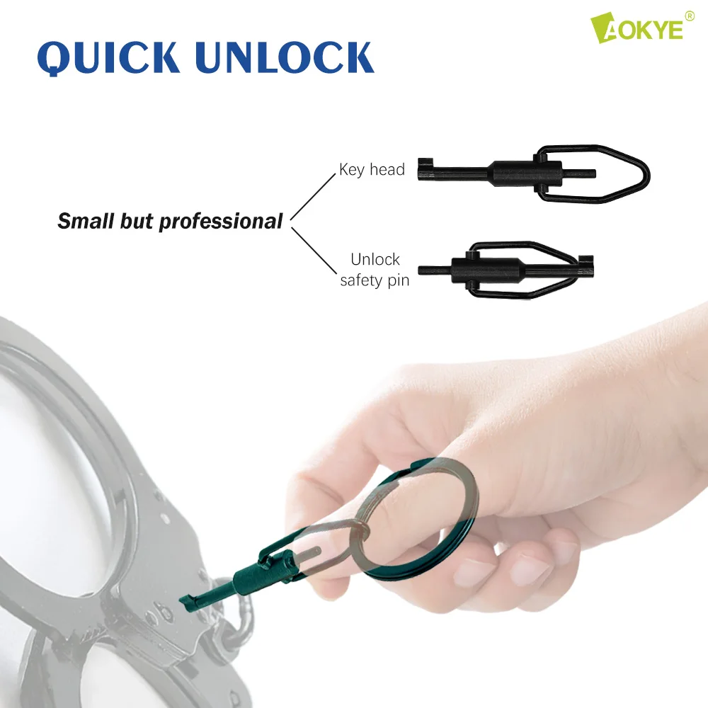 AK-03B Mini Restraint Tool, Short Version, Made of High Carbon Steel, With Key Ring, Compatible With Most Standard Restraints