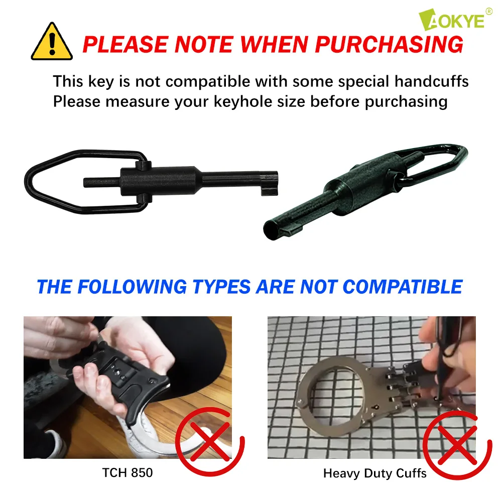 AK-03B Mini Restraint Tool, Short Version, Made of High Carbon Steel, With Key Ring, Compatible With Most Standard Restraints