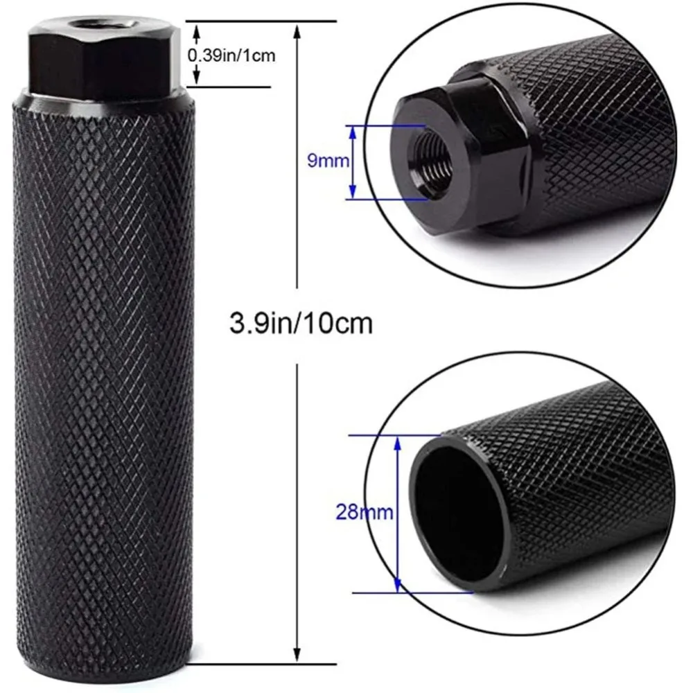 2Pcs Durable Anti-Slip Bike Pegs Aluminum Alloy Lightweight Bicycle Foot Pegs Cycling Parts Bicycle Accessories Fit 3/8 Inch