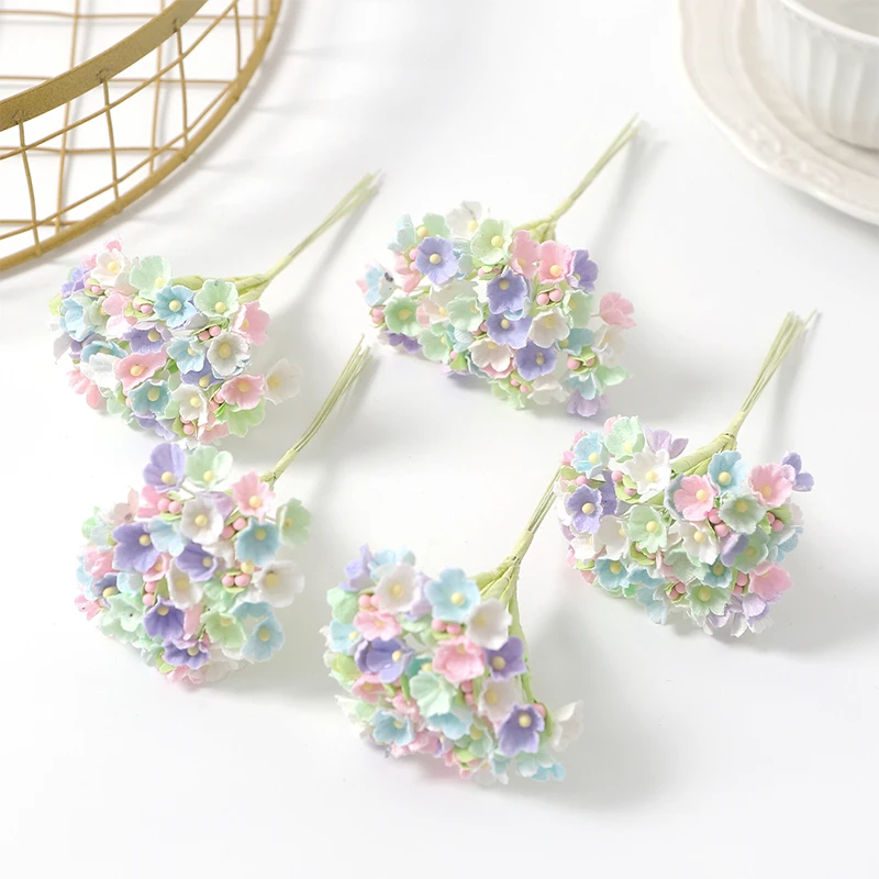 1/3/5Pcs Artificial Flower Bouquet Silk 11cm Fake Flowers for Home Decor Garden Wedding Decoration DIY Craft Gifts Accessories