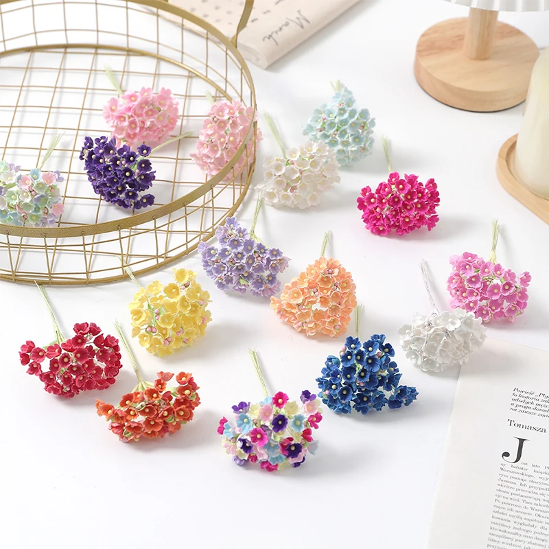 1/3/5Pcs Artificial Flower Bouquet Silk 11cm Fake Flowers for Home Decor Garden Wedding Decoration DIY Craft Gifts Accessories