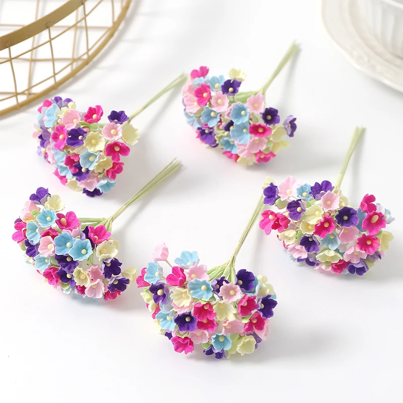 1/3/5Pcs Artificial Flower Bouquet Silk 11cm Fake Flowers for Home Decor Garden Wedding Decoration DIY Craft Gifts Accessories