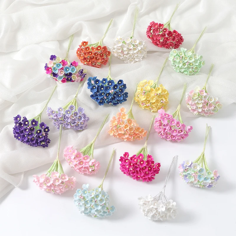 1/3/5Pcs Artificial Flower Bouquet Silk 11cm Fake Flowers for Home Decor Garden Wedding Decoration DIY Craft Gifts Accessories