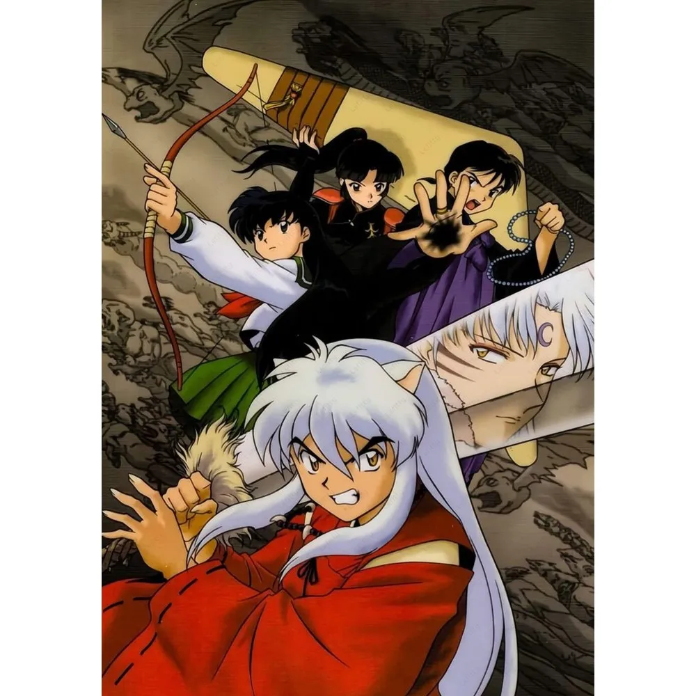 Anime I-Inuyasha Poster Room Decor Home Decoration Interior Wall Art Printing Waterproof Garage BedRoom Posters Gift