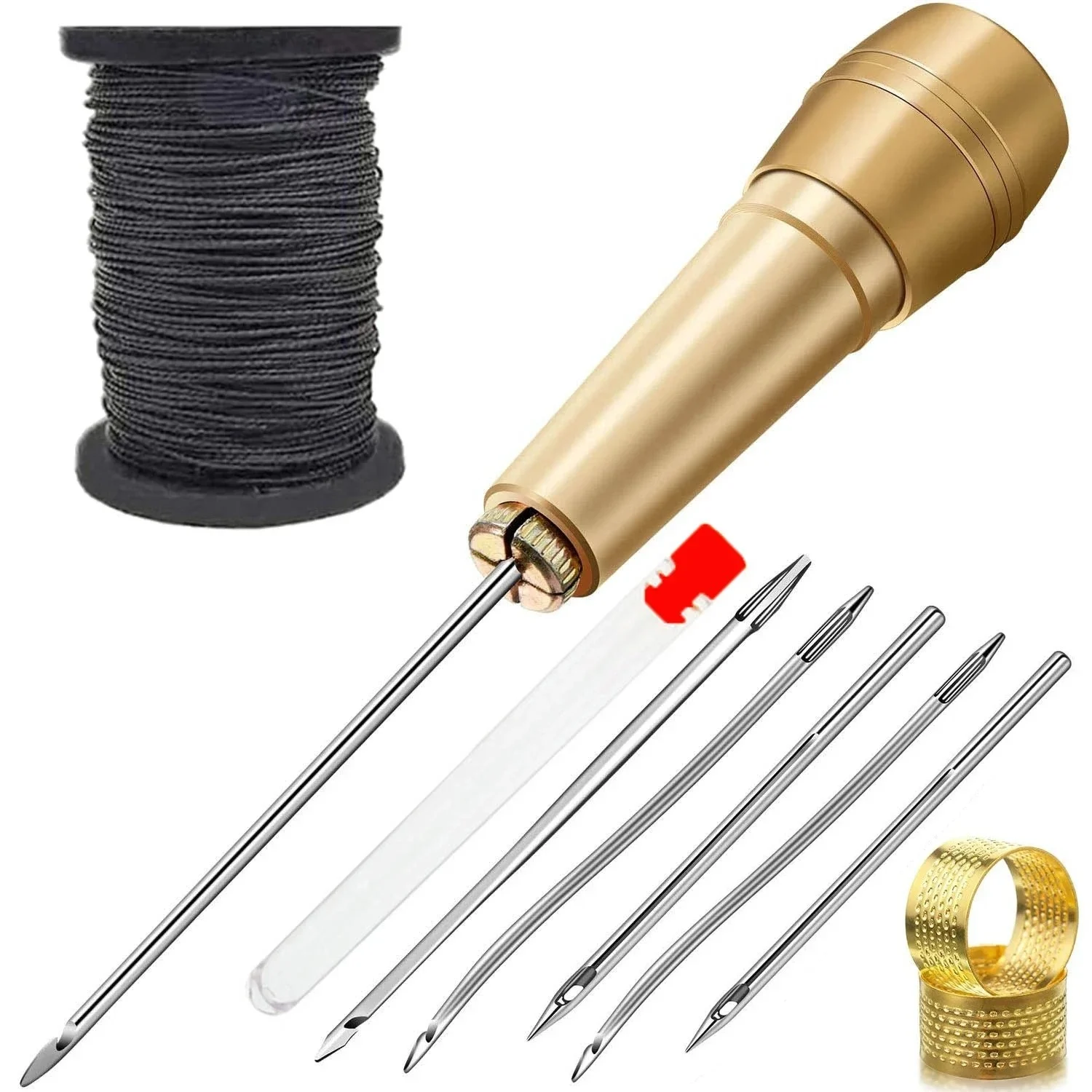 Leather Sewing Awl Set Replaceable Multifunctional Shoes Repair Tool Kit Punch Stitching Needles DIY Sewing Leathercraft