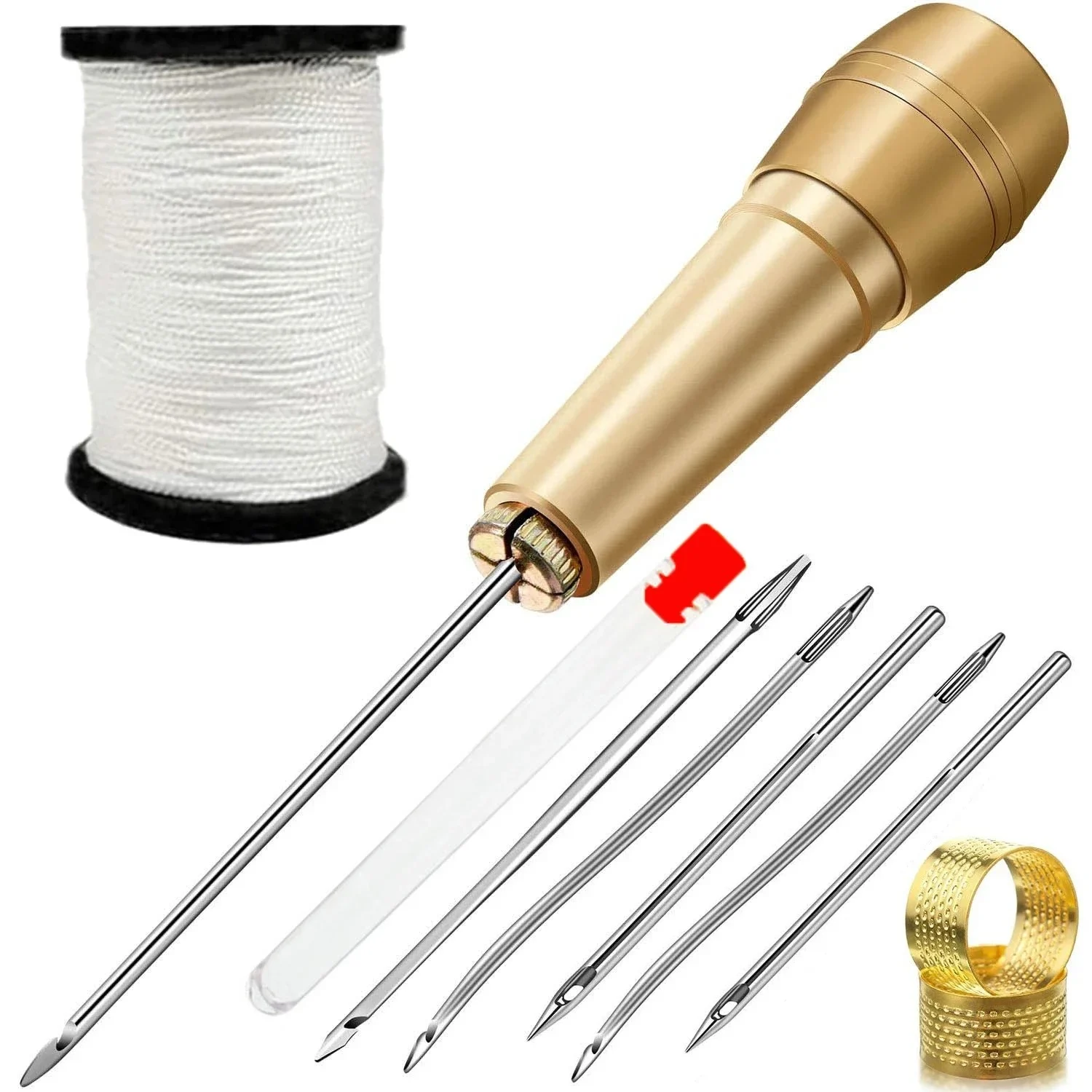 Leather Sewing Awl Set Replaceable Multifunctional Shoes Repair Tool Kit Punch Stitching Needles DIY Sewing Leathercraft