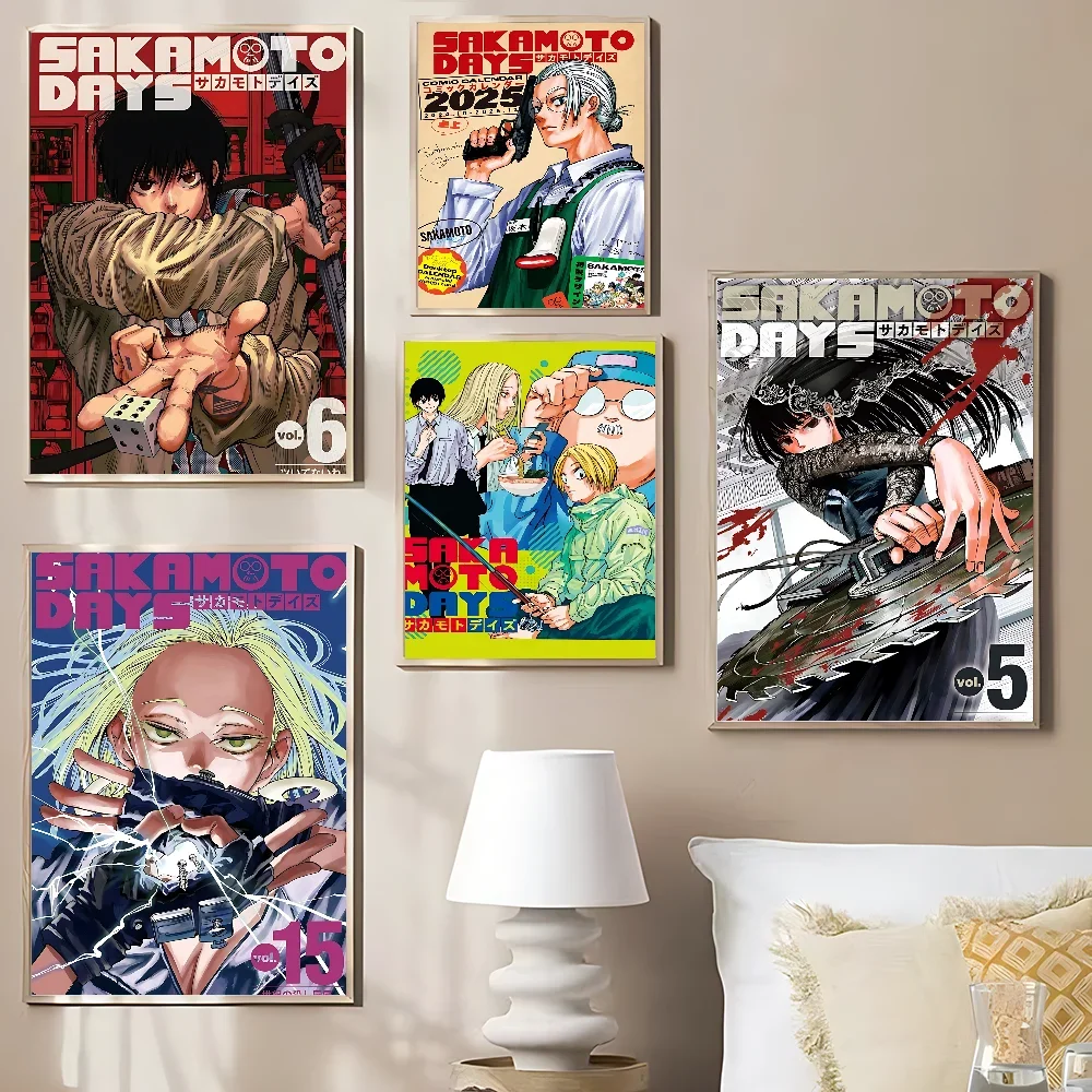 Popular Japanese Anime SAKAMOTO DAYS Prints Poster Figure Taro Sakamoto Canvas Prints Wall Art Home Decor Art Poster Fans Gifts