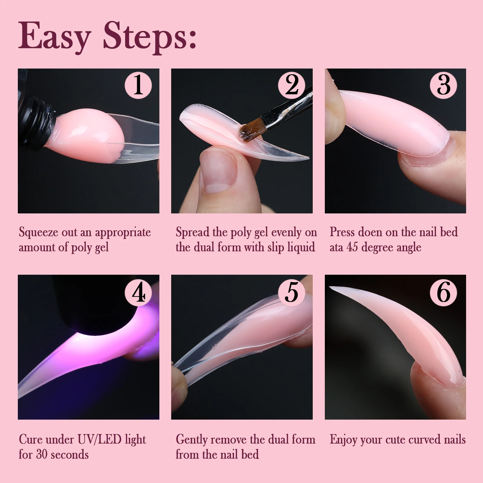 New Eagle Claw Nail-Forms 140pcs Crystal Extension Tips For Quick Gel Nails Paperless Nail Art Kit With Claw Shaped Design Salon