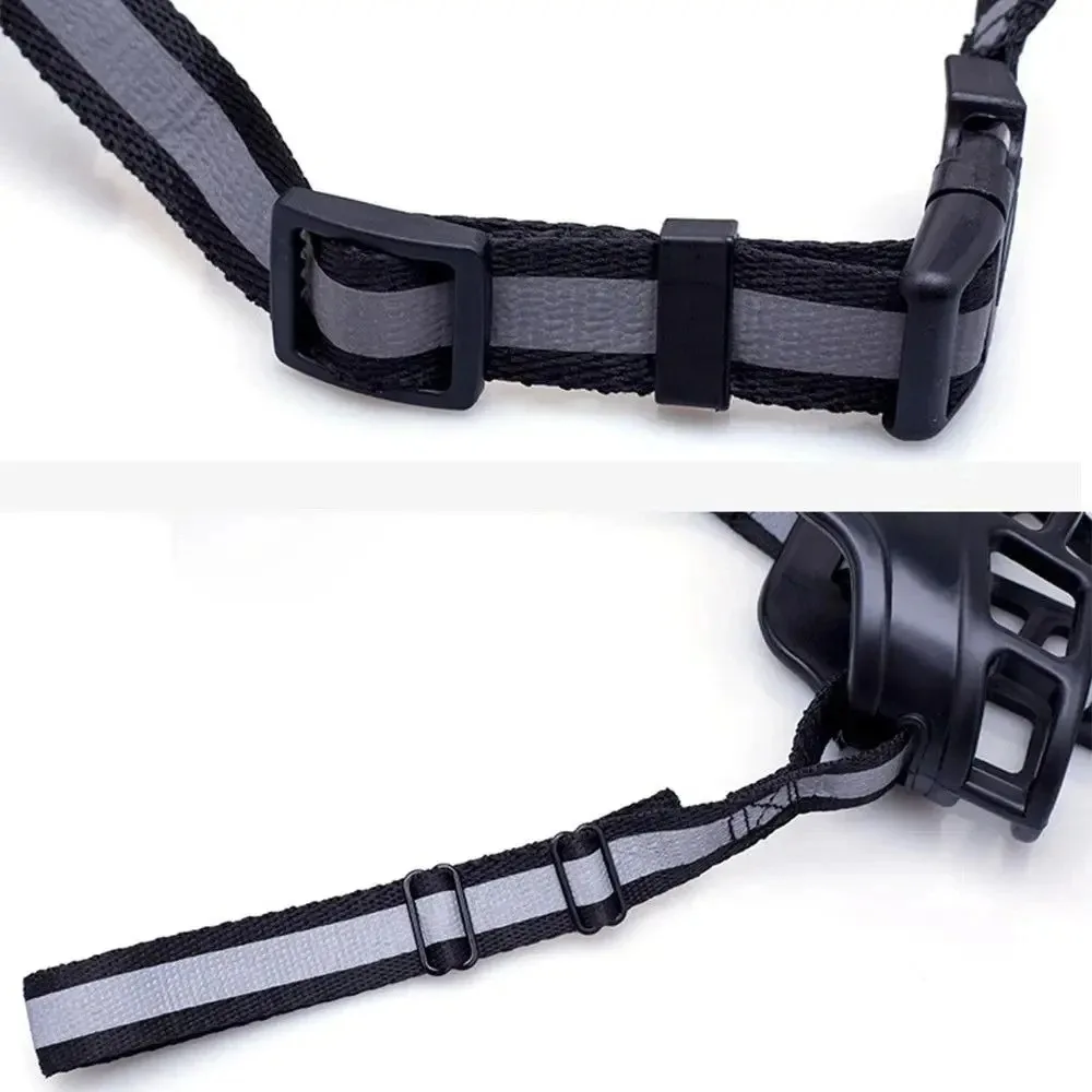 1pc/2pcs Adjustable Dog Muzzle Anti-Biting Dog Mouth Cover With Reflective Strip Can Drink Water Breathable Plastic
