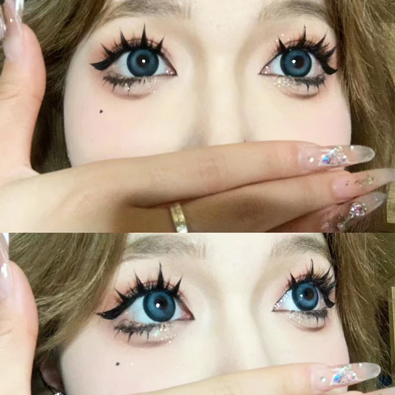 5 Pairs Manga False Eyelashes Wispy Soft Cluster Lashes Natural Thick Eyelashes with Clear Band Korean Style Anime Makeups