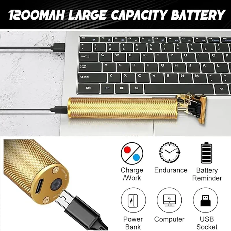 2025 Vintage T9 Hair Clipper /Accessories | USB Fast Charge LCD Shaver | 0mm Bald Cutting Machine Barber for Men Home Haircut