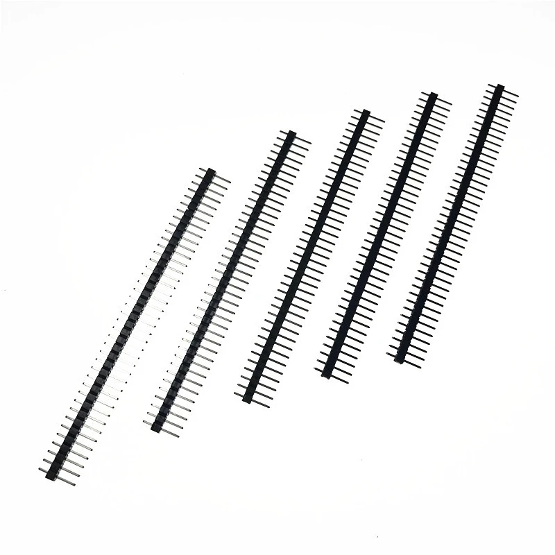 10pcs 40 Pin 1x40 Single Row Male And Female 2.54 Breakable Pin Header Connector Strip For Arduino Black