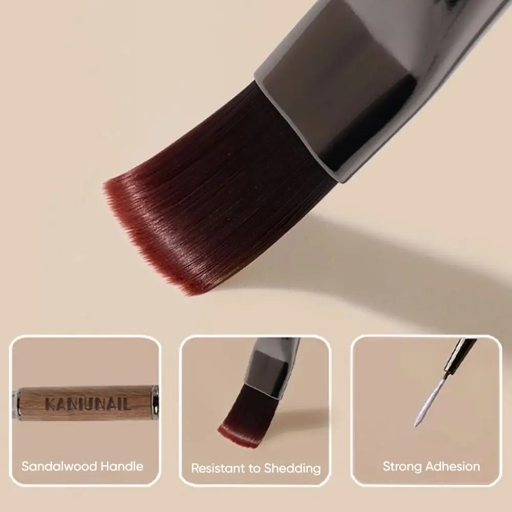 Durable Sandalwood Pole Nail Art Brush Dual-ended Professional Nail Liner Brush Nail Art Phototherapy Pen Nail Painting