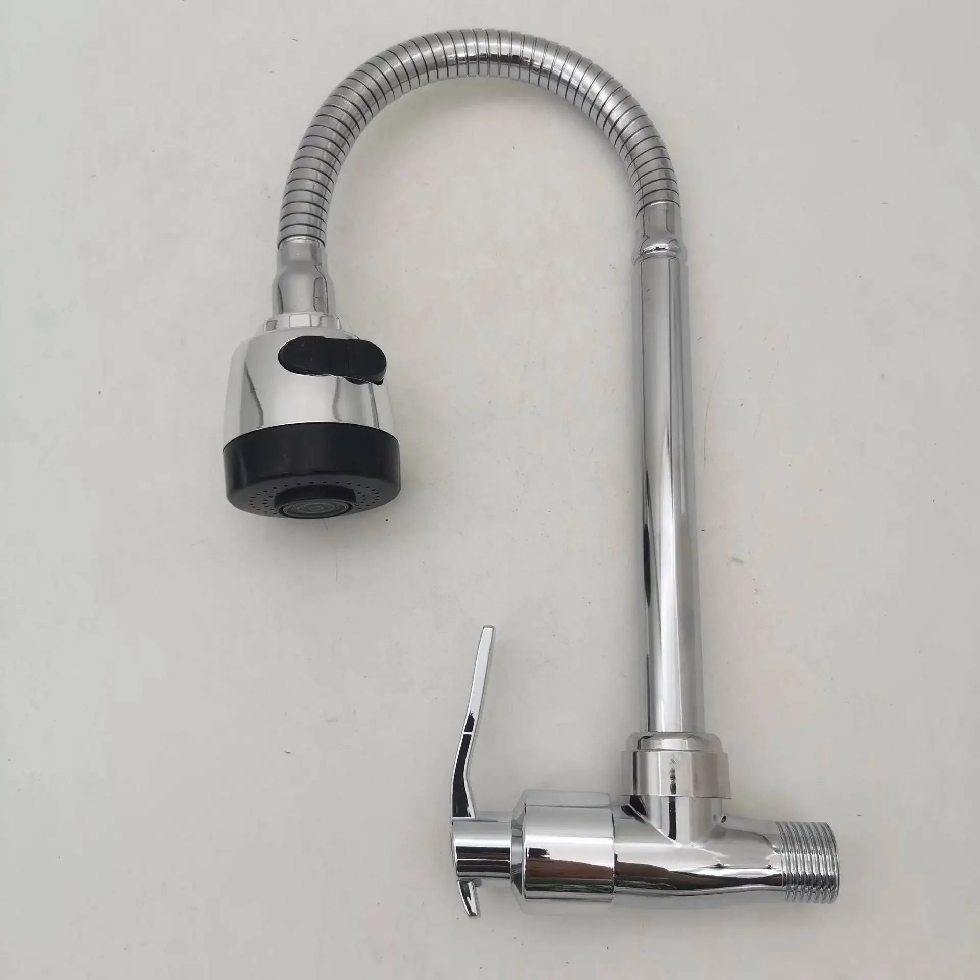 360° Kitchen Wall Mounted Faucet Single Cold Universal Vegetable Basin Faucet Bathroom Stainless Steel Sink Balcony Faucet