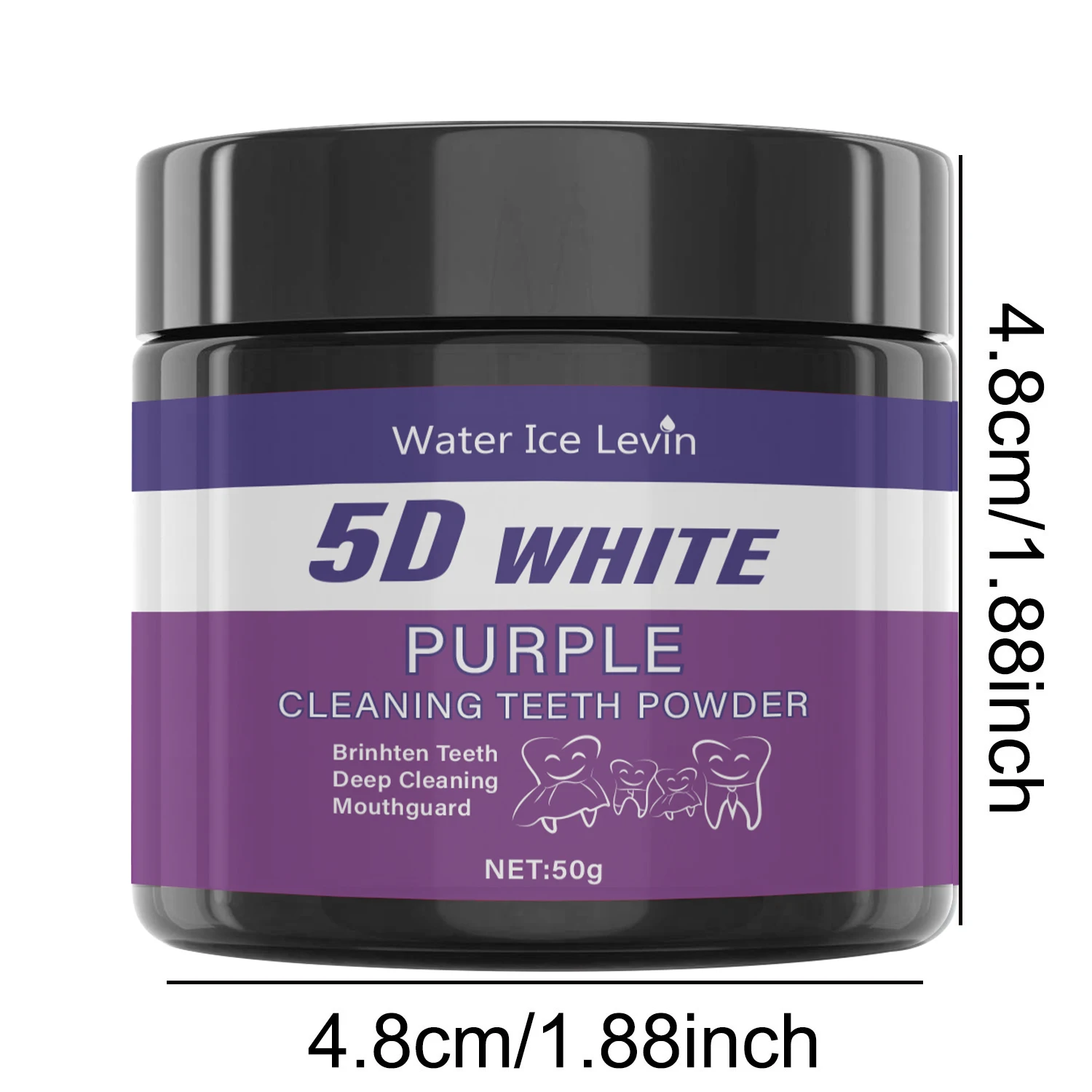 Purple Tooth Cleaning Powder - Sulfate-Free, Deep Cleaning and Polishing, Whitens Teeth in 5 Days, Portable for Daily Use and Travel