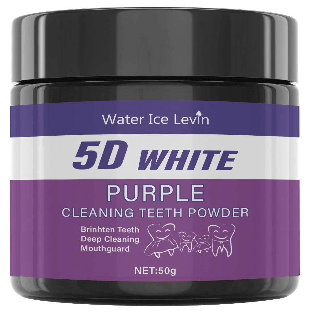 Purple Tooth Cleaning Powder - Sulfate-Free, Deep Cleaning and Polishing, Whitens Teeth in 5 Days, Portable for Daily Use and Travel