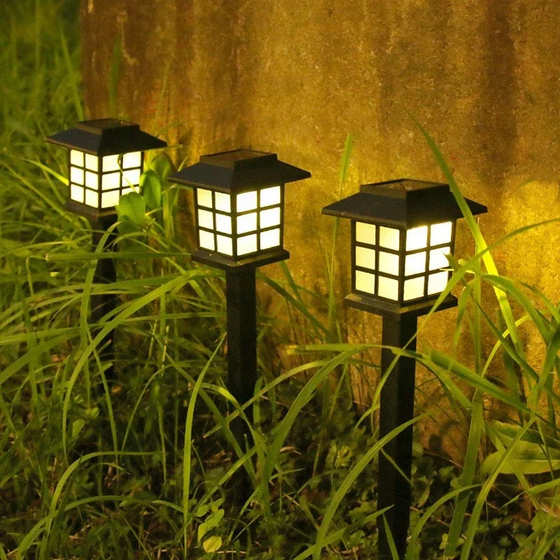 2 Pack Solar Pathway Light Outdoor Solar Lamp Waterproof Landscape Lighting for Garden Yard Patio Walkway Driveway Camping Decor