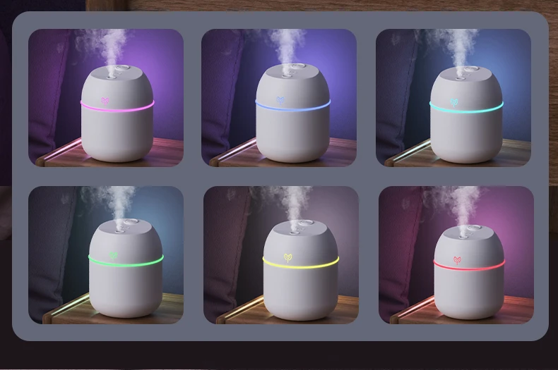 200ML Air Mini Humidifier Portable USB Aroma Essential Oil Diffuser Car Purifier Mist Maker LED Lamp Lighting For Home Bedroom