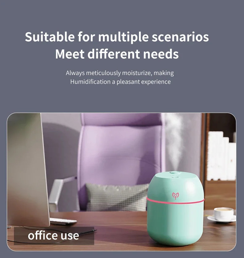 200ML Air Mini Humidifier Portable USB Aroma Essential Oil Diffuser Car Purifier Mist Maker LED Lamp Lighting For Home Bedroom