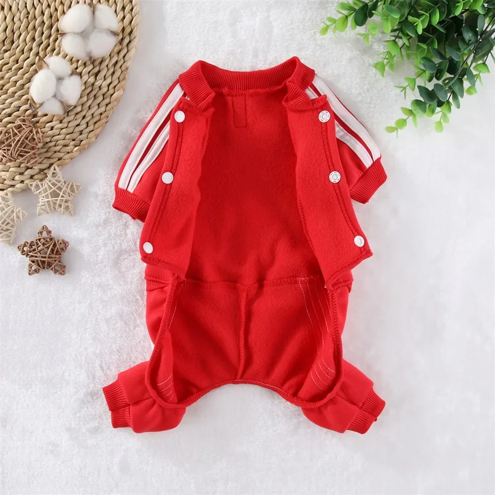 Autumn Winter Dog Warm Jumpsuit Fleece Clothes Pet Clothes Dog Hoodies Sweatshirt for Puppy Cat Yorkie Clothing Soft Dog Coats