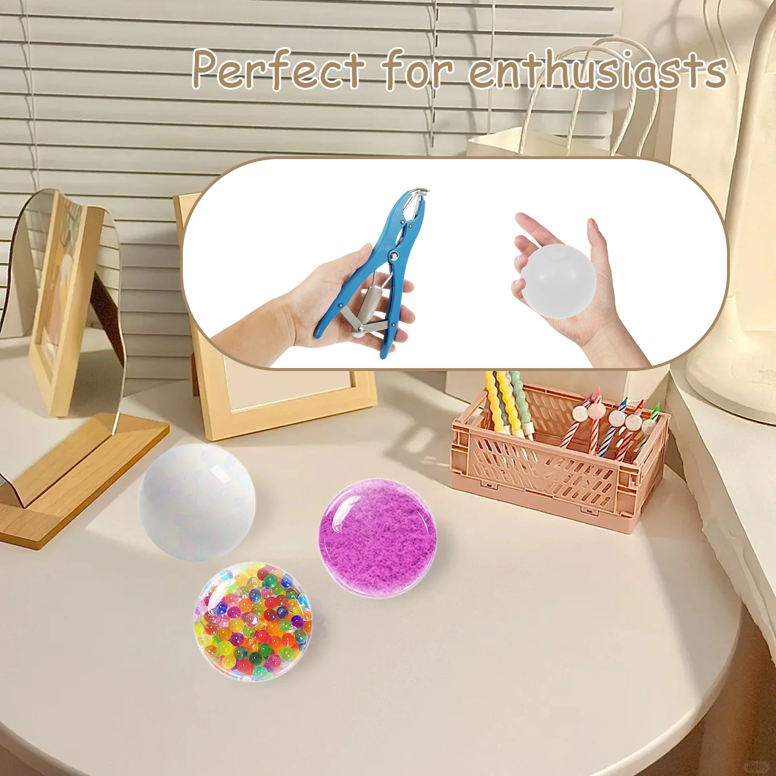 10/15/20Pcs DIY Stress Ball Kit Blank Pressure Ball Skin DIY Kit with Expander Tool Make Your Own Stress Toy for Adult Beginner