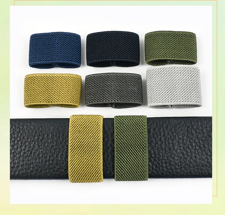 5-50Pc Nylon Elastic Belts Loop Trouser Waistband Tail Clip Elasticity Ring Fixed Belt Buckle Rubber Band DIY Sewing Accessories