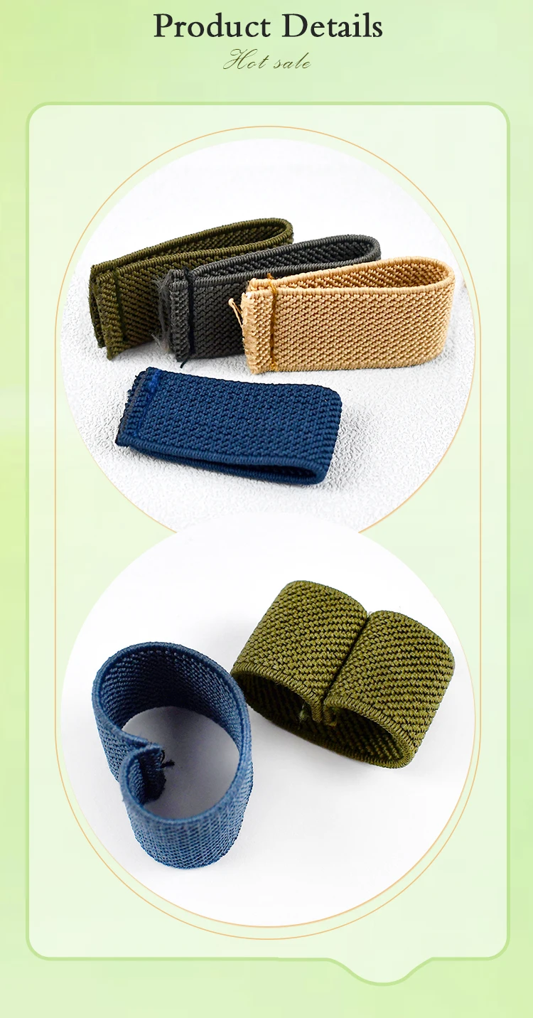 5-50Pc Nylon Elastic Belts Loop Trouser Waistband Tail Clip Elasticity Ring Fixed Belt Buckle Rubber Band DIY Sewing Accessories