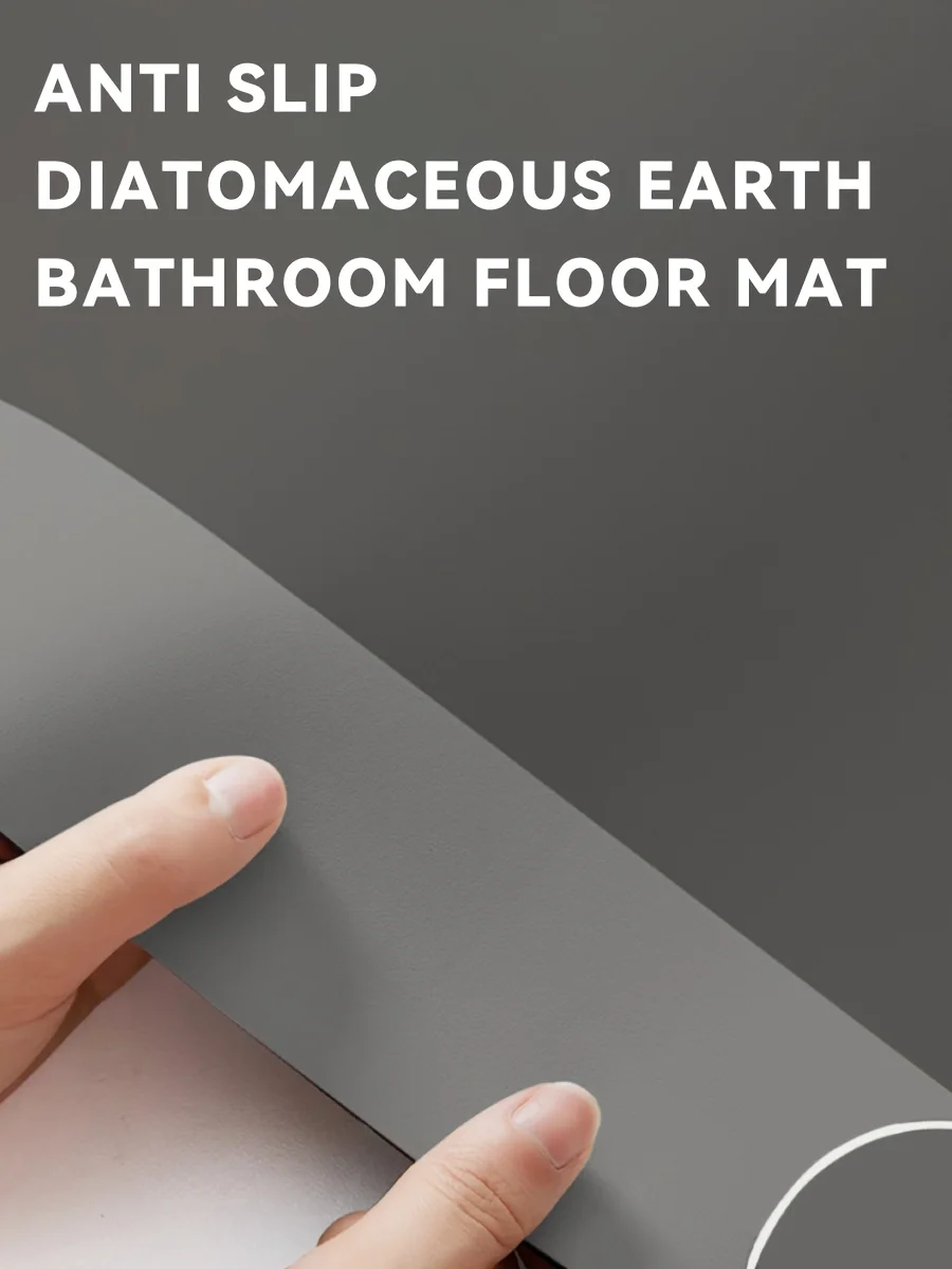 Diatomaceous Earth Bath Mat Super Absorbent Non Slip Fast Drying Soft Floor Mat for Bathroom Shower Laundry Bedroom Kitchen RV