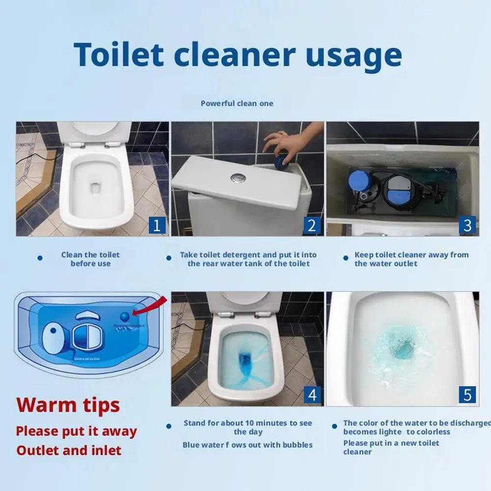 Toilet Bowl Cleaner Tablets Automatic Toilet Tank Cleaners for Deodorizing Descaling Lasting Against Tough 300 Brushes