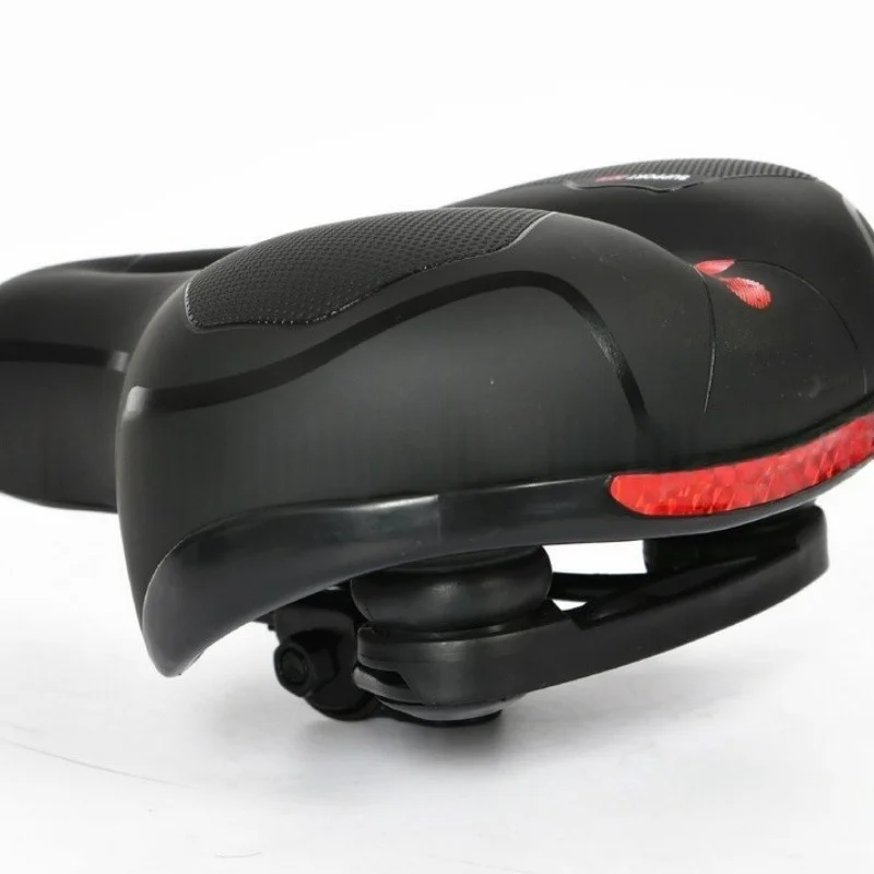 Hollow Breathable Bicycle Saddle Men Women MTB Road BikeSaddle Shock Absorbing Comfortable Big Butt Bike Seat Safety Warning