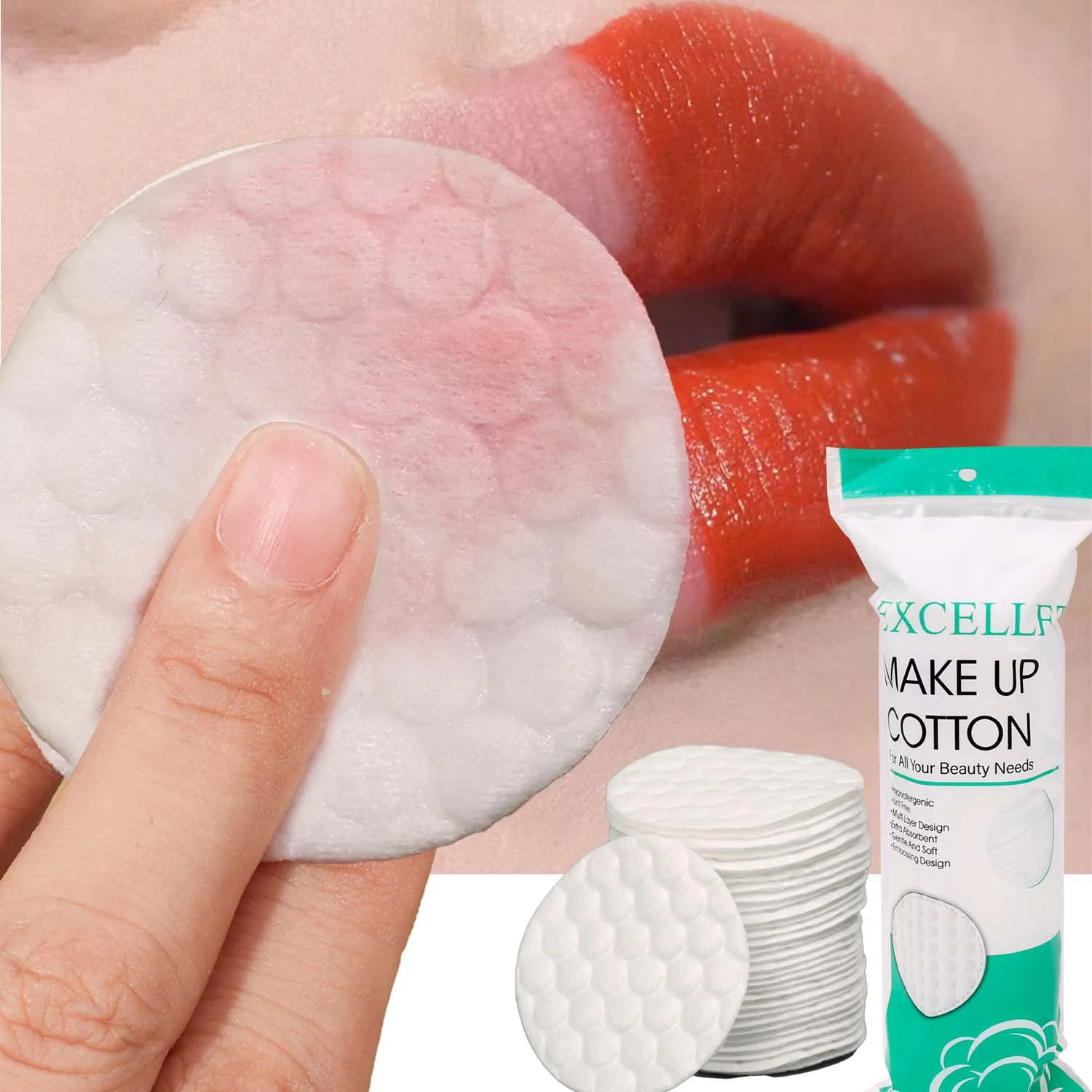 Disposable Soft Circular Makeup Remover Pads Doubles Sided Breathable Cotton Pads for Daily Facial Cleaning Nail Polish Remover