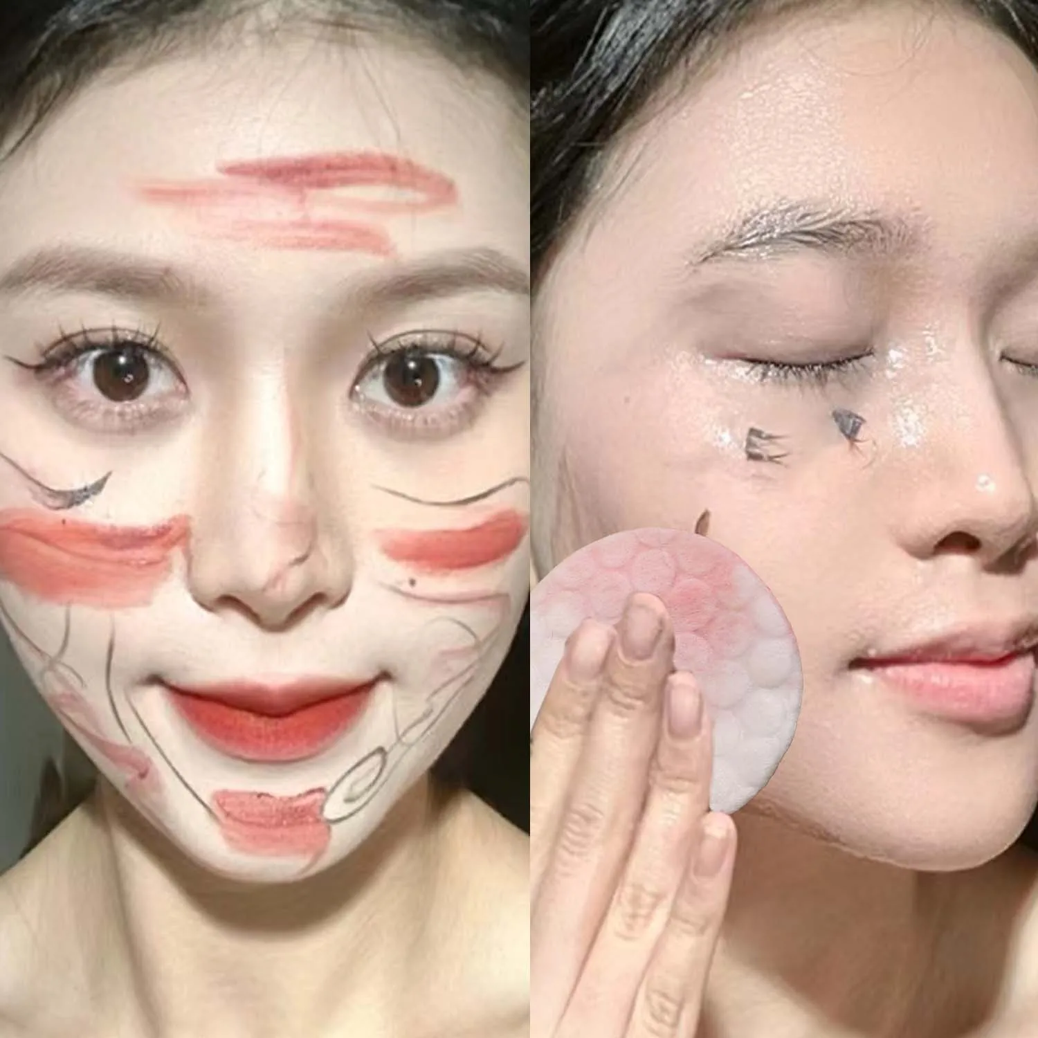 Disposable Soft Circular Makeup Remover Pads Doubles Sided Breathable Cotton Pads for Daily Facial Cleaning Nail Polish Remover