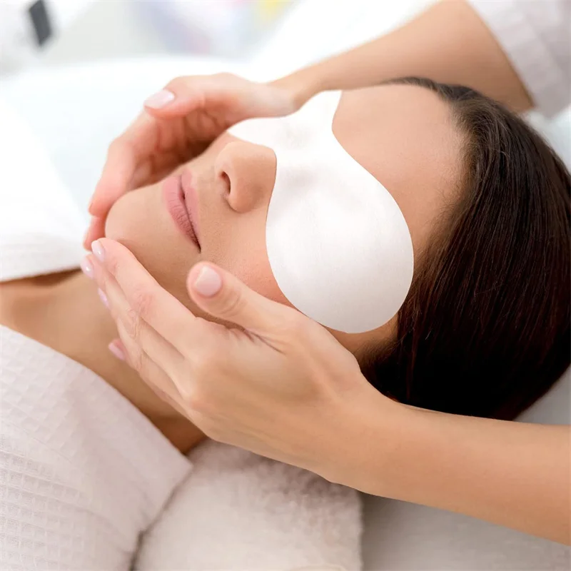 100pcs/bag Disposable Eye Mask Paper Ultrathin Natural Cotton Eye Care Patches for Women Spa Eye Covers Facial Skin Care Tools