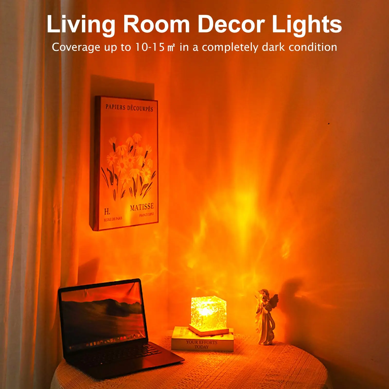 16Colors Ocean Wave Aurora Projector Light Touch LED Night Light Remote Dimmable Auto Rotating USB Powered Gift Party Decoration
