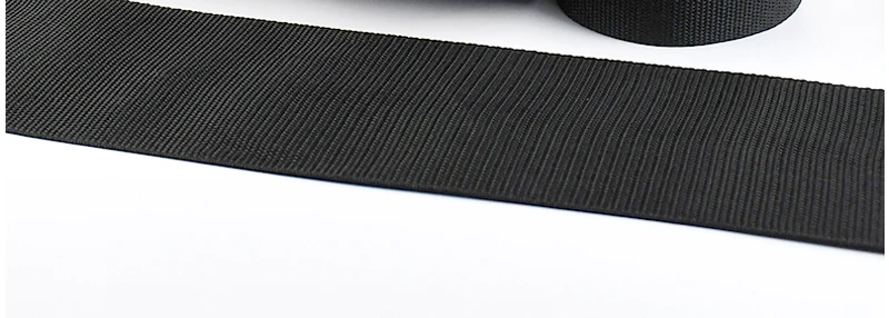 10M Black Webbing 20/25/32/38/50/70/80/100mm Nylon Strap Ribbons Tape Belt Sling Decorative Webbings for Sewing Bais Supplies