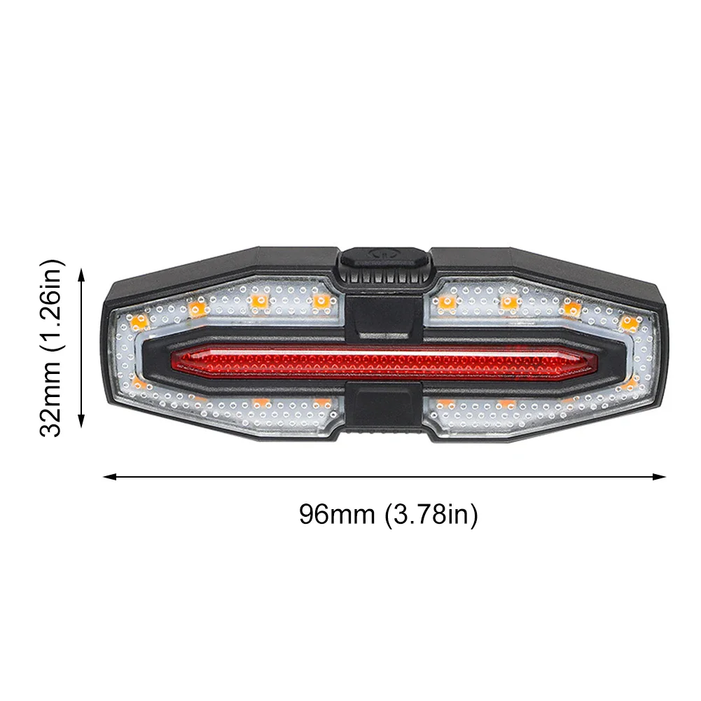 Bike Rear Light Turn Signal Solar/Basic Wireless Remote Control Bicycle Lamp Type-c Rechargeable Cycling Rear Lighting Taillight