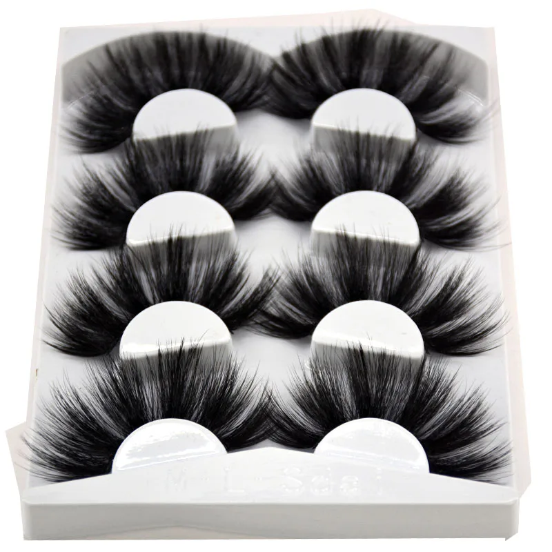 HBZGTLAD 4 Pairs of Artificial Mink Eyelashes Are Fluffy and Thick Creating a Dramatic Makeup Effect That Can Be Reused for Char