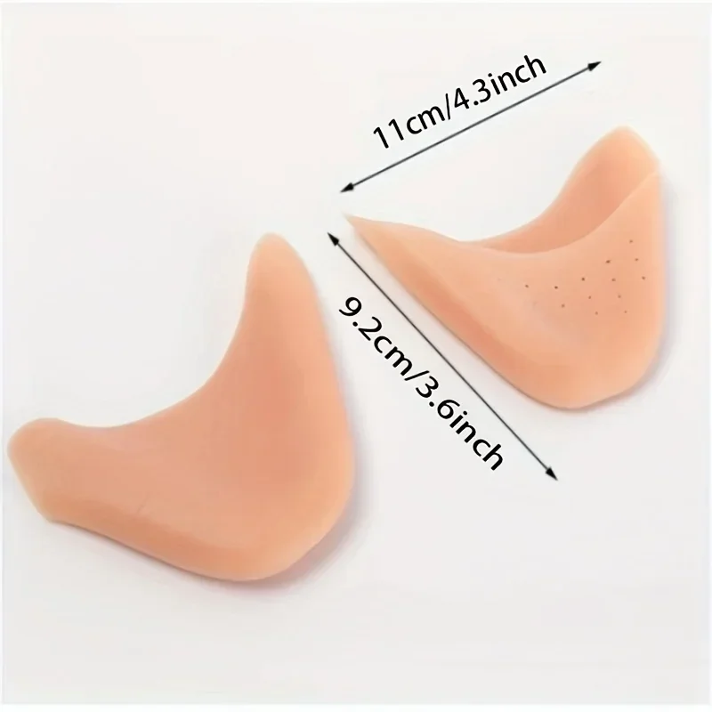 1Pair Gel Toe Caps Soft Ballet Pointe Dance Athlete Shoe Pads Toe Pads Pointe Silicone Gel Pouch Protector With Breathable
